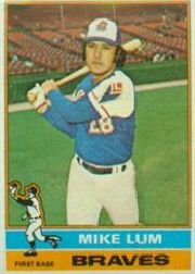 1976 Topps Baseball Cards      208     Mike Lum